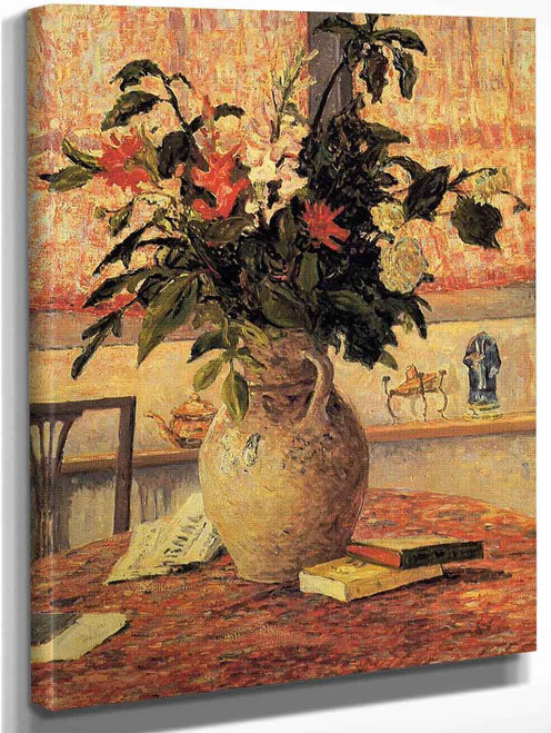 Bouquet Of Flowers In Front Of A Window By Maxime Maufra By Maxime Maufra