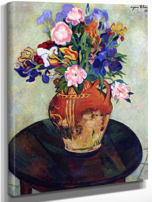 Bouquet Of Flowers On A Table By Suzanne Valadon