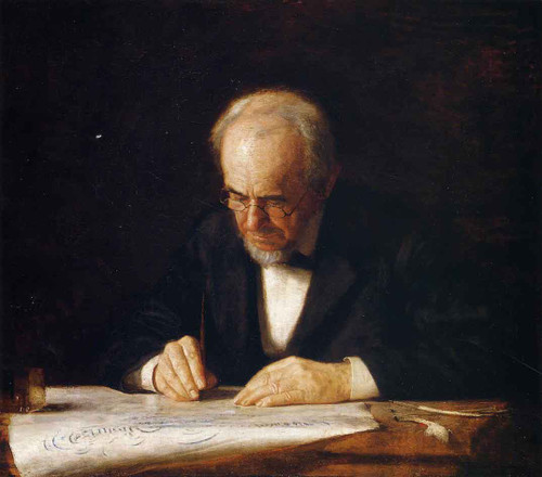 The Writing Master  By Thomas Eakins By Thomas Eakins
