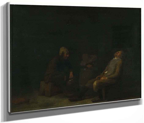 Three Drunken Peasants In A Tavern By Adriaen Van Ostade By Adriaen Van Ostade