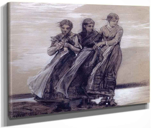 Three Girls By Winslow Homer