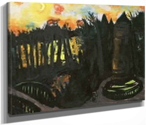 Tiergarten By Night With Red Sky By Max Beckmann By Max Beckmann Tiergarten By Night With Red Sky By Max Beckmann By Max Beckmann