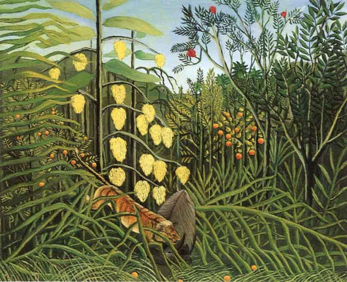 Tiger Attacking A Bull  By Henri Rousseau Tiger Attacking A Bull  By Henri Rousseau