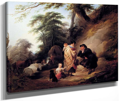 Travelers Resting By William Shayer Snr