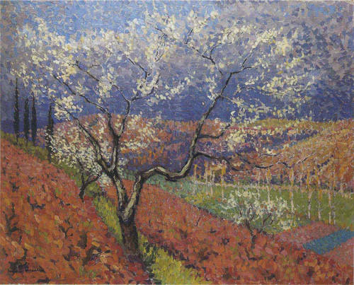 Trees In Flower By Henri Martin By Henri Martin