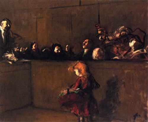 Trial Scene 1 By Jean Louis Forain  By Jean Louis Forain