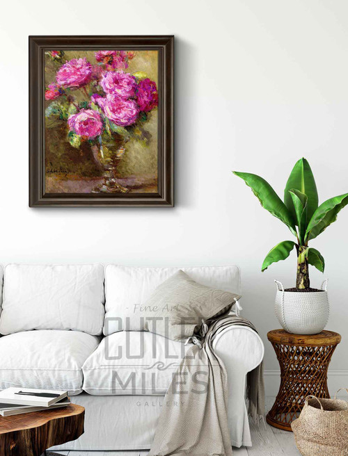 Bouquet Of Roses In A Footed Glass By Albert Lebourg By Albert Lebourg