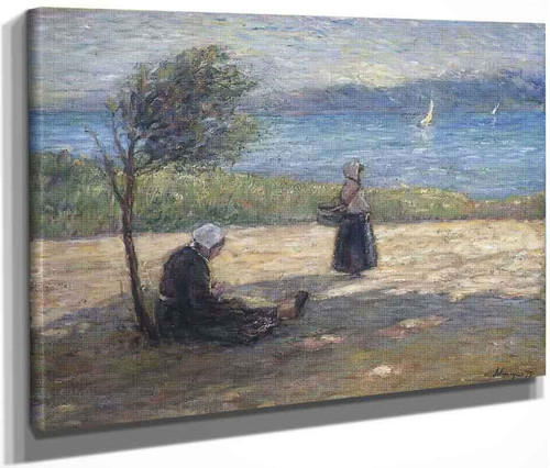 Two Britons By The Sea By Henri Lebasque By Henri Lebasque