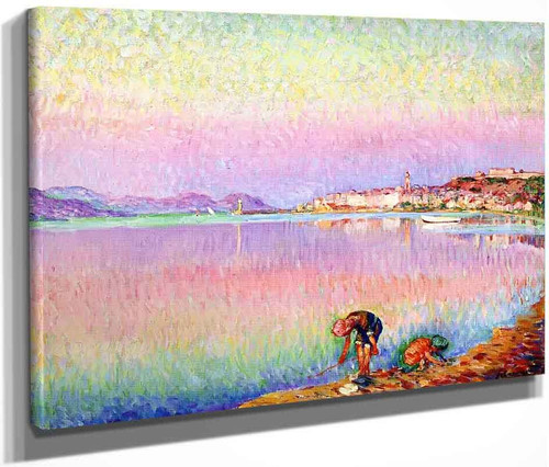Two Children By The Water By Henri Lebasque By Henri Lebasque