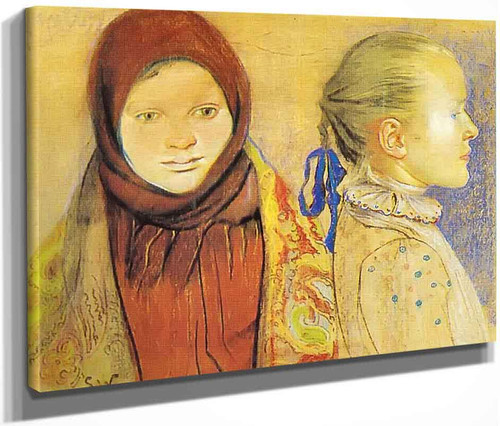 Two Girls By Stanislaw Wyspianski