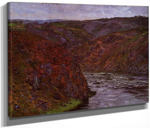 Valley Of The Creuse, Grey Sky By Claude Oscar Monet