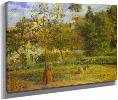 Vegetable Garden At L'hermitage Near Pontoise By Camille Pissarro By Camille Pissarro