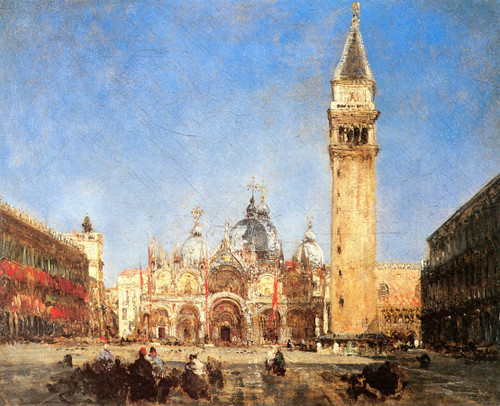 Venise, Place Saint Marc By Felix Francois Georges Philbert Ziem