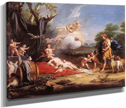 Venus And Adonis 2 By Jacopo Amigoni By Jacopo Amigoni