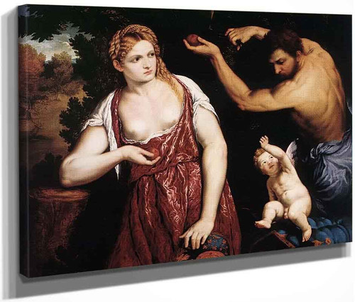 Venus And Mars With Cupid By Paris Bordone