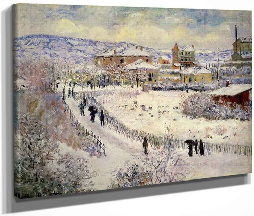 View Of Argenteuil In The Snow By Claude Oscar Monet