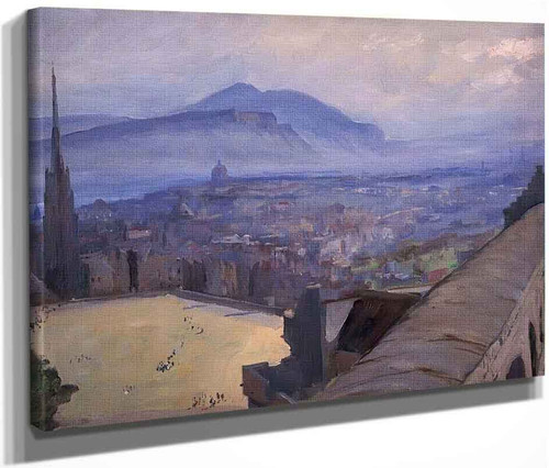 View Of Edinburgh From The Castle By Constantin Alexeevich Korovin By Constantin Alexeevich Korovin