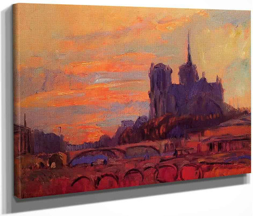 View Of Notre Dame And The Seine By Albert Lebourg By Albert Lebourg