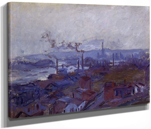 View Of Rouen From The Cote Sainte Catherine By Claude Oscar Monet