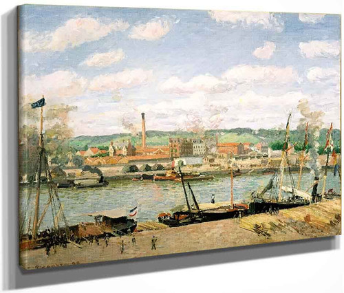View Of The Oissel Cotton Mill, Near Rouen By Camille Pissarro By Camille Pissarro
