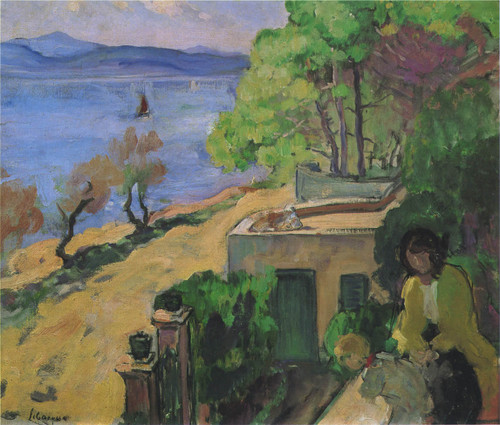 View Of The Sea From The Balcony By Henri Lebasque By Henri Lebasque View Of The Sea From The Balcony By Henri Lebasque By Henri Lebasque