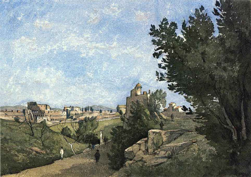 View Of Villa D'este By Henri Joseph Harpignies, Aka Henri Harpignies