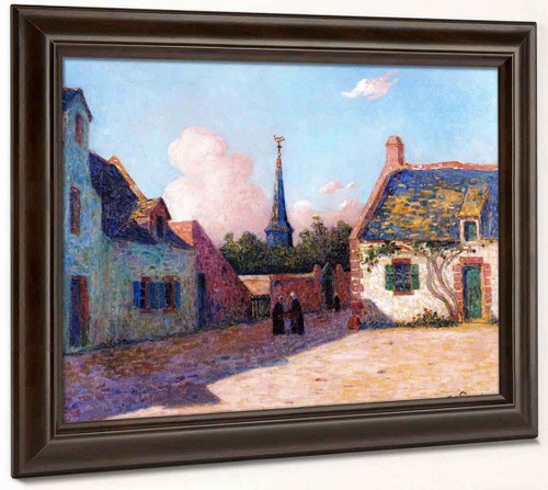 Village Plaza By Ferdinand Du Puigaudeau Print or Painting