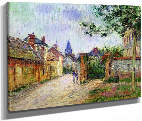 Village Scene By Gustave Loiseau By Gustave Loiseau