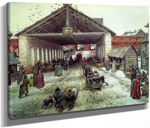 Voskresensky Bridge In The 17Th Century1 By Apollinari Vasnetsov