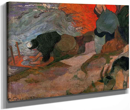 Washerwomen By Paul Gauguin  By Paul Gauguin