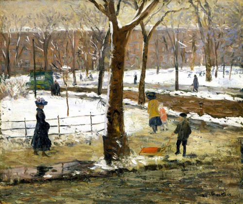 Washington Square, Winter  By William James Glackens  By William James Glackens