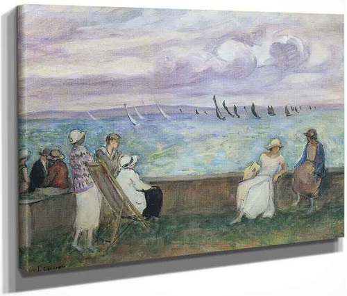 Watching The Sailboats By Henri Lebasque By Henri Lebasque