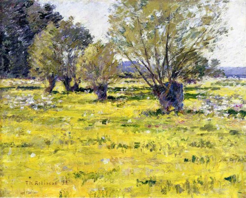 Willows And Wildflowers By Theodore Robinson