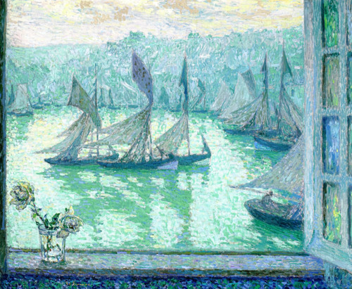 Window At The Port Of Honfleur By Henri Le Sidaner By Henri Le Sidaner