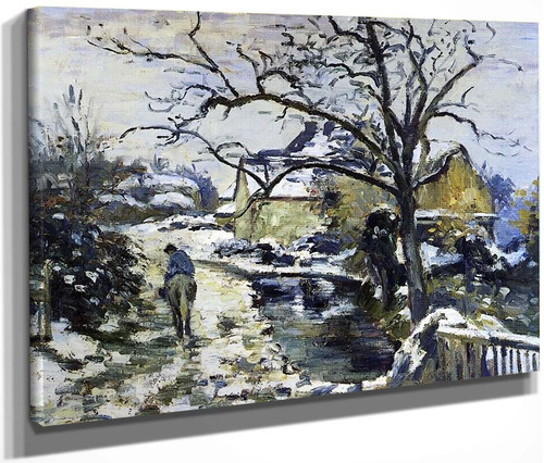 Winter At Montfoucault1 By Camille Pissarro By Camille Pissarro