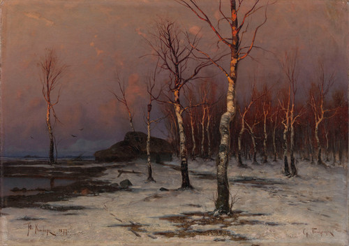Winter Landscape By Julius Klever Winter Landscape By Julius Klever