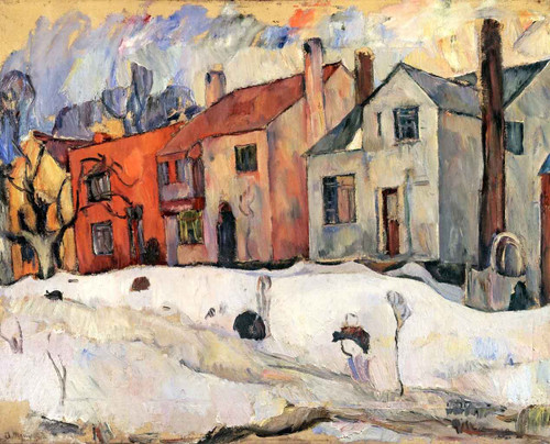 Winter Scene In Yonkers By Abraham A. Manievich Winter Scene In Yonkers By Abraham A. Manievich