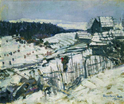 Winter1 By Constantin Alexeevich Korovin By Constantin Alexeevich Korovin
