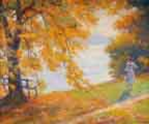 Woman At The Lake By Edward Cucuel By Edward Cucuel