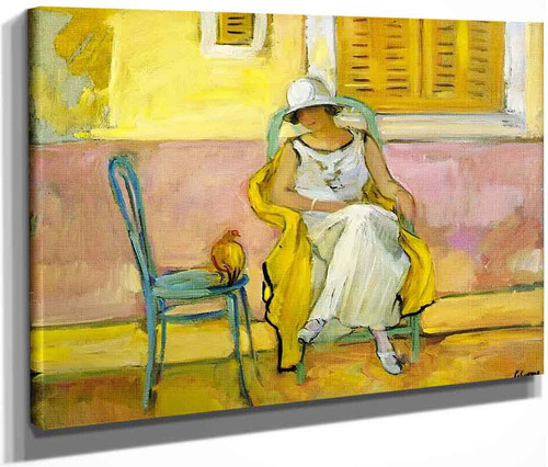 Woman In A White Dress By Henri Lebasque By Henri Lebasque Woman In A White Dress By Henri Lebasque By Henri Lebasque