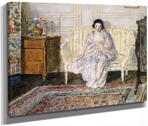 Woman In An Interior By Frederick Carl Frieseke By Frederick Carl Frieseke