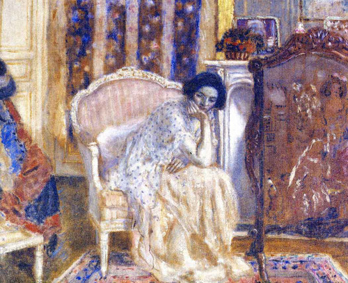 Woman In Boudoir By Frederick Carl Frieseke By Frederick Carl Frieseke