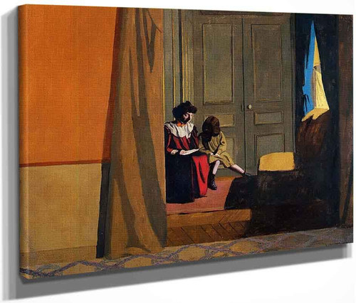 Woman Reading To A Little Girl By Felix Vallotton