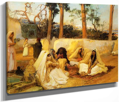 Women At The Cemetery By Frederick Arthur Bridgman