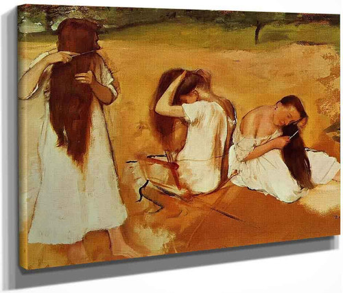 Women Combing Their Hair By Edgar Degas By Edgar Degas