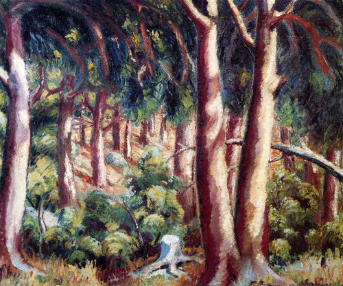 Woodland Landscape By Aksel Waldemar Johannessen