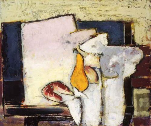 Yellow Pear And Roll By Alfred Henry Maurer By Alfred Henry Maurer