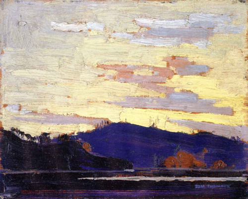 Yellow Sunset By Tom Thomson