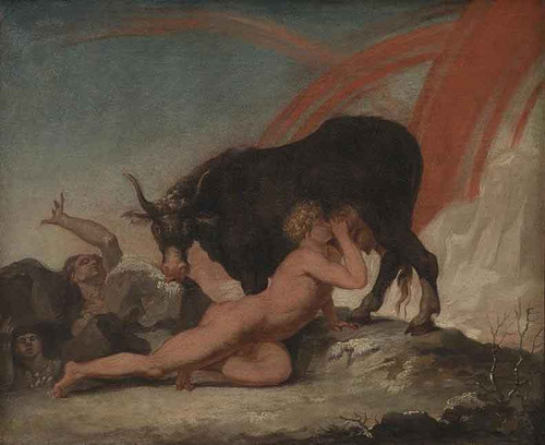 Ymer Suckles From The Cow Audhumbla  By Nicolai Abraham Abildgaard By Nicolai Abraham Abildgaard