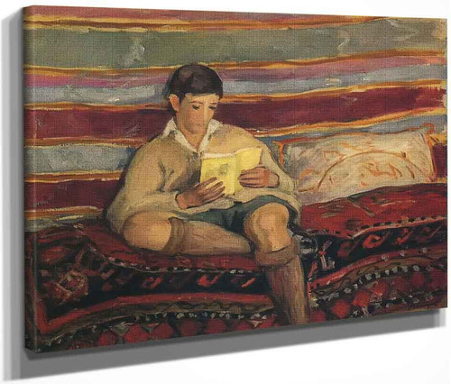 Young Boy Reading By Henri Lebasque By Henri Lebasque